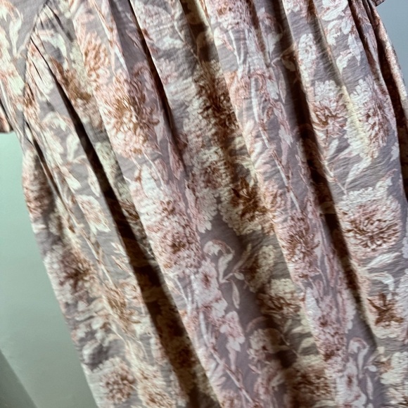 Vince Dahlia Pink Floral Print V-neck Dress, Open Back, Size XS - Picture 8 of 16